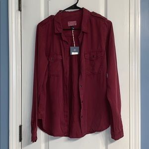 Universal Threads Red Button Up Blouse